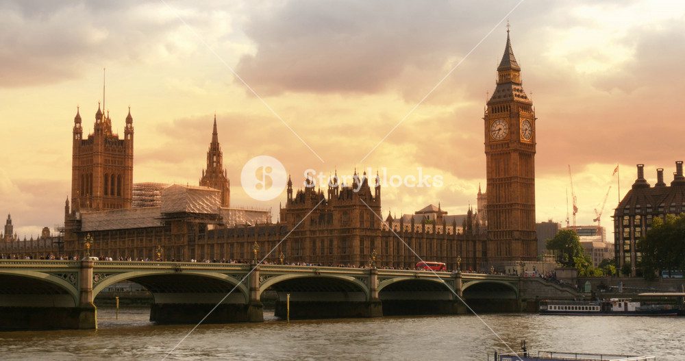 Stock image of Big Ben and Parliament