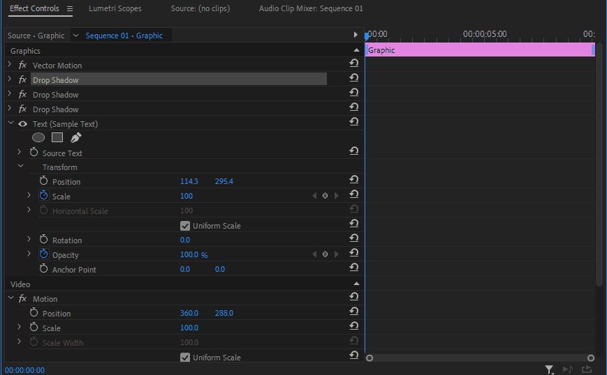 A screenshot showing a stack of three Drop Shadow effects layered on top of each other in the Effect Controls window.