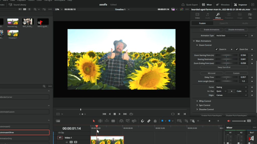 A screenshot of MrAlexTech's MagicAnimate tutorial video showing the plugin's interface.