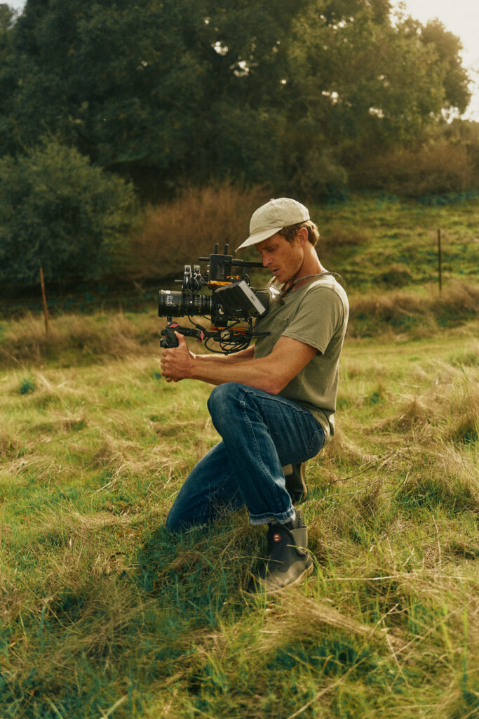 Photo of Kristofer Evered filming on location for his Re: Stock footage collection.