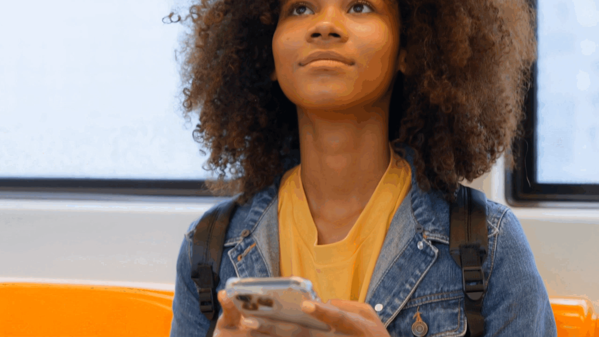 Animation showing a text message After Effects template overlaid on top of stock footage of a woman texting on her phone.