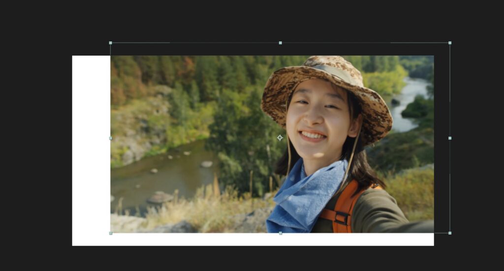 Screenshot showing a video with adjusted framing in After Effects