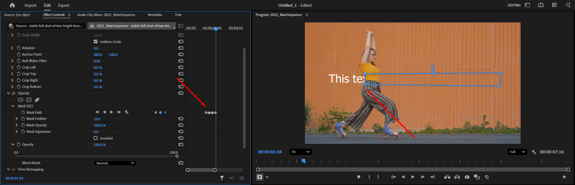 How to make text appear behind an object in Premiere Pro - Storyblocks