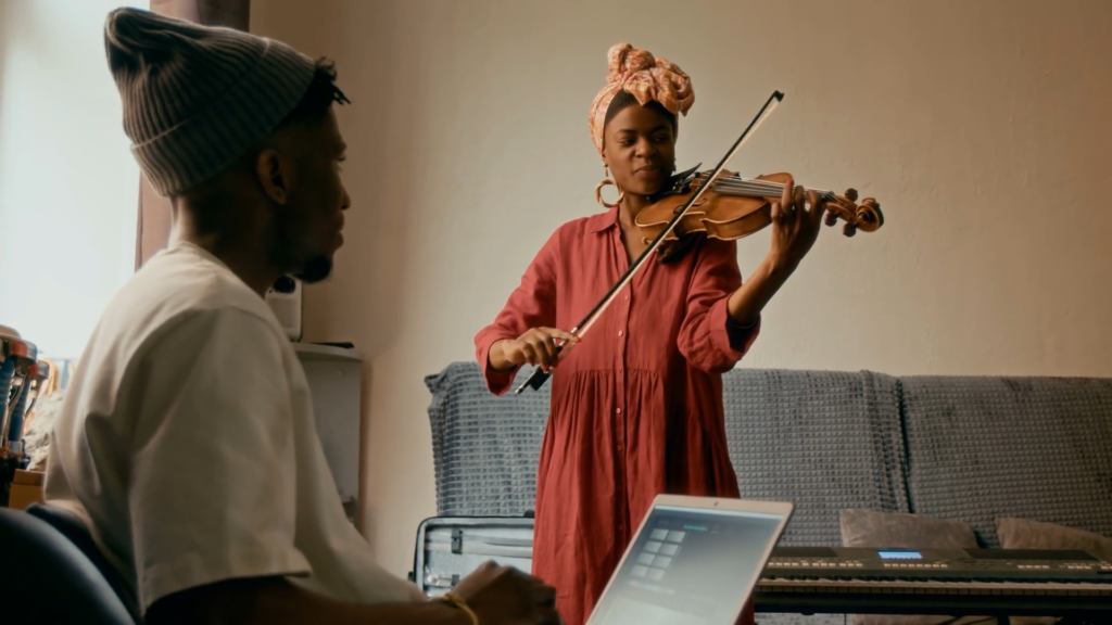 Video Details
Download Watermarked
Add to Folder
Edit in Maker
Young Man With Laptop Sitting On Couch In Home Studio And Recording New Piece Of Classical Music Being Performed By Talented African American Girl Playing Violin